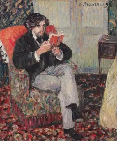Félix Pissarro Reading - Camille Pissarro