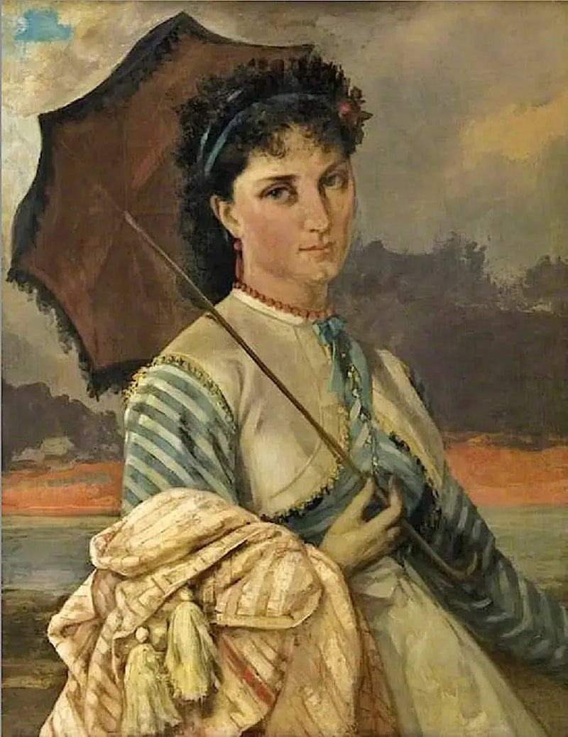 Woman with a Parasol, Mademoiselle Aubé de la Holde - Gustave Courbet