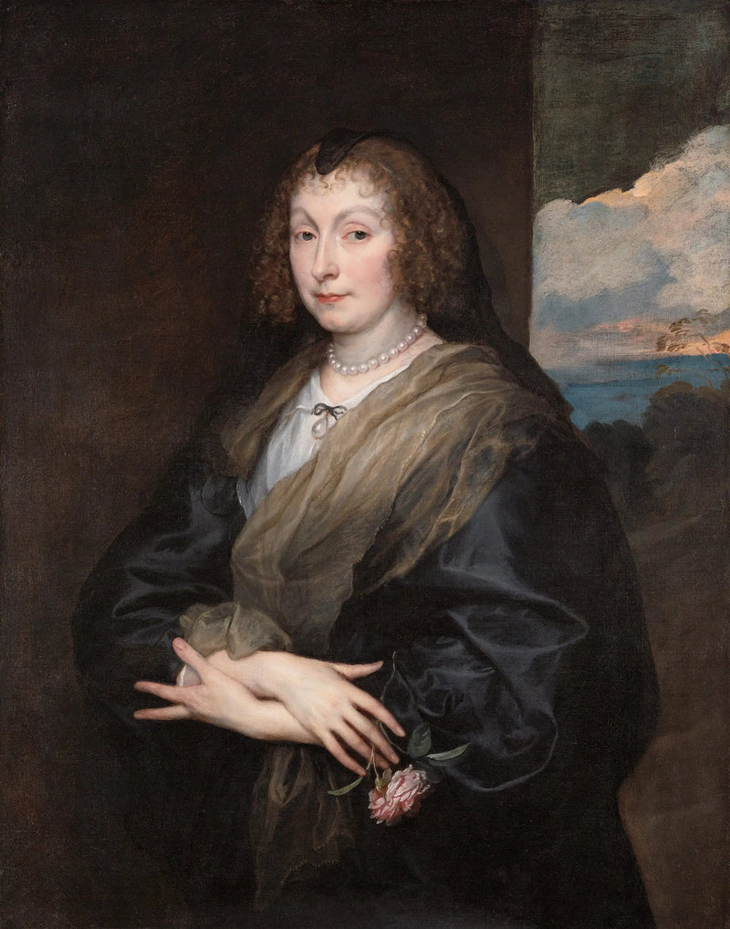 Woman with Rose - Antoine van Dyck