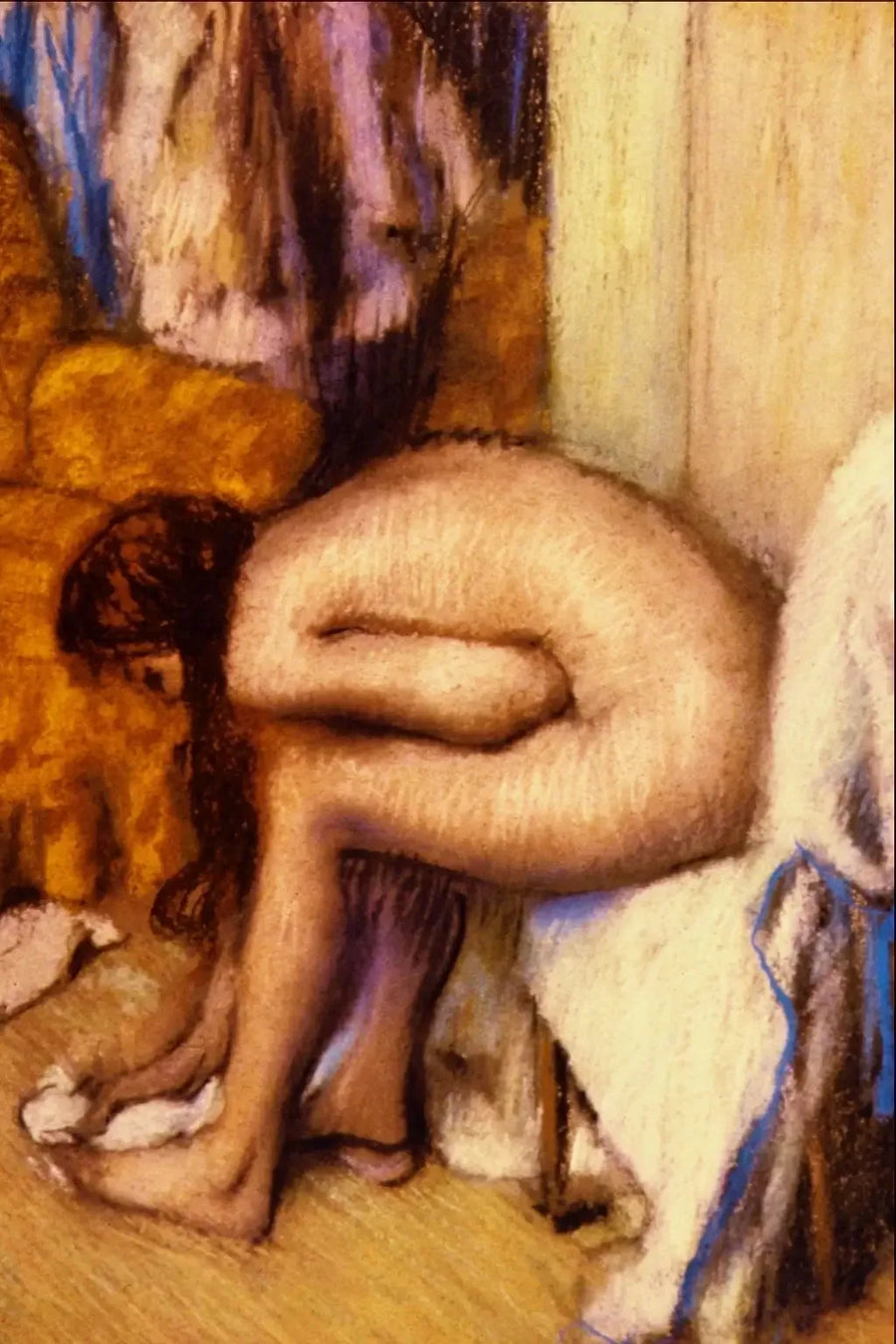 Woman at Her Toilette Wiping Her Left Foot - Edgar Degas