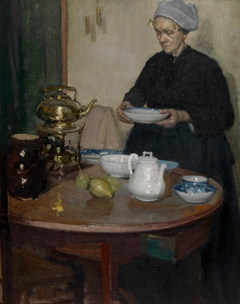 Woman at the table - Richard Edward Miller