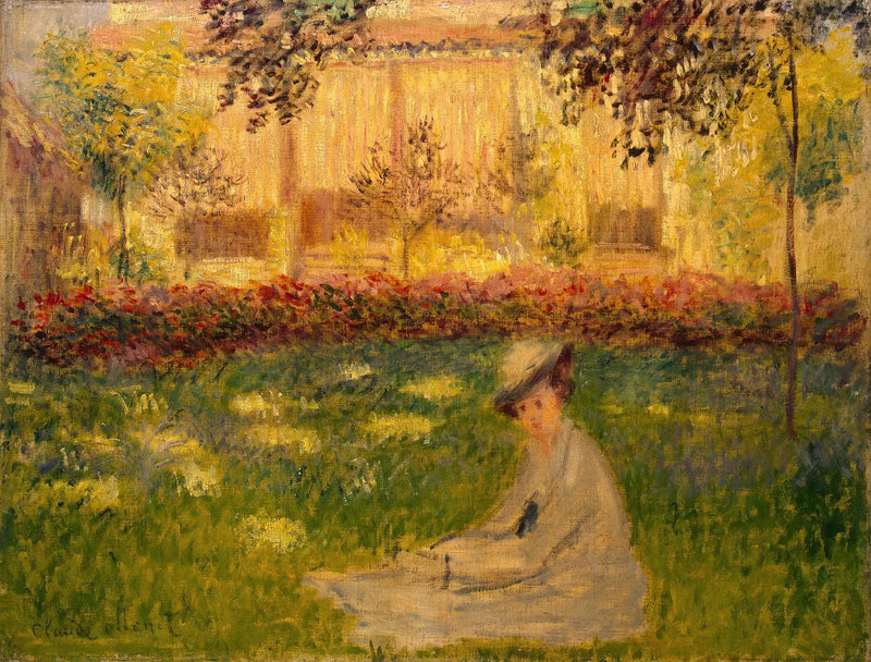 Seated Woman in the Garden - Claude Monet