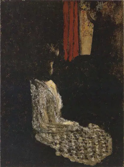 Woman sitting in a dark room - Édouard Vuillard