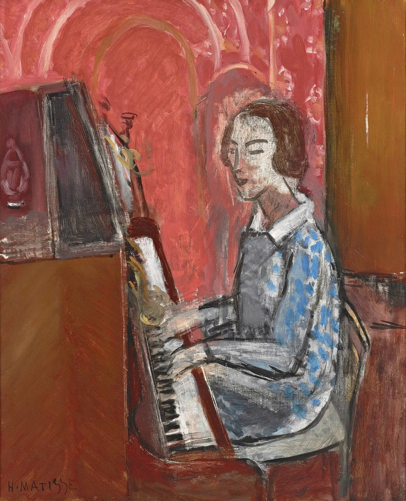 Woman Sitting in Front of Her Piano - Henri Matisse