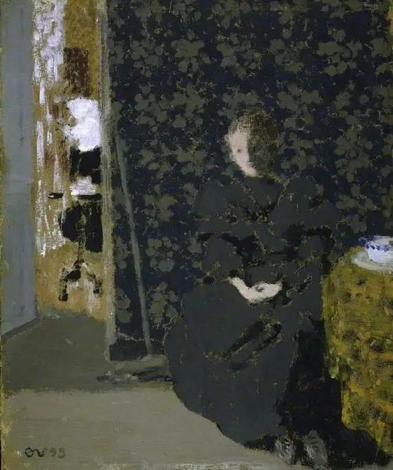 Woman sitting: coffee cup - Édouard Vuillard