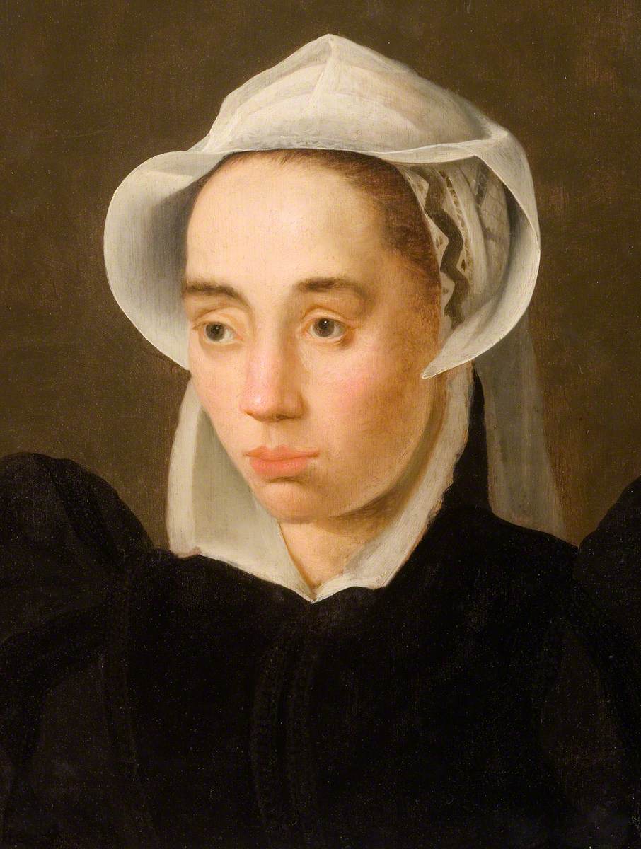 Woman with White Bonnet - Frans Pourbus the Younger