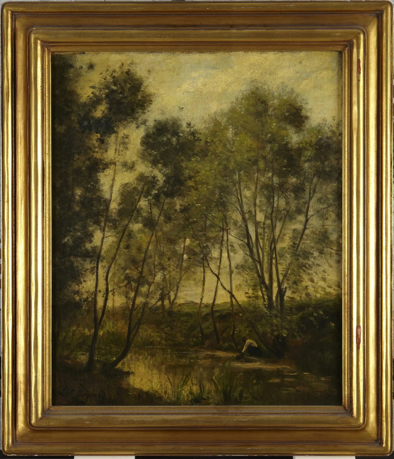 Woman by a Stream - Stanislas Lépine