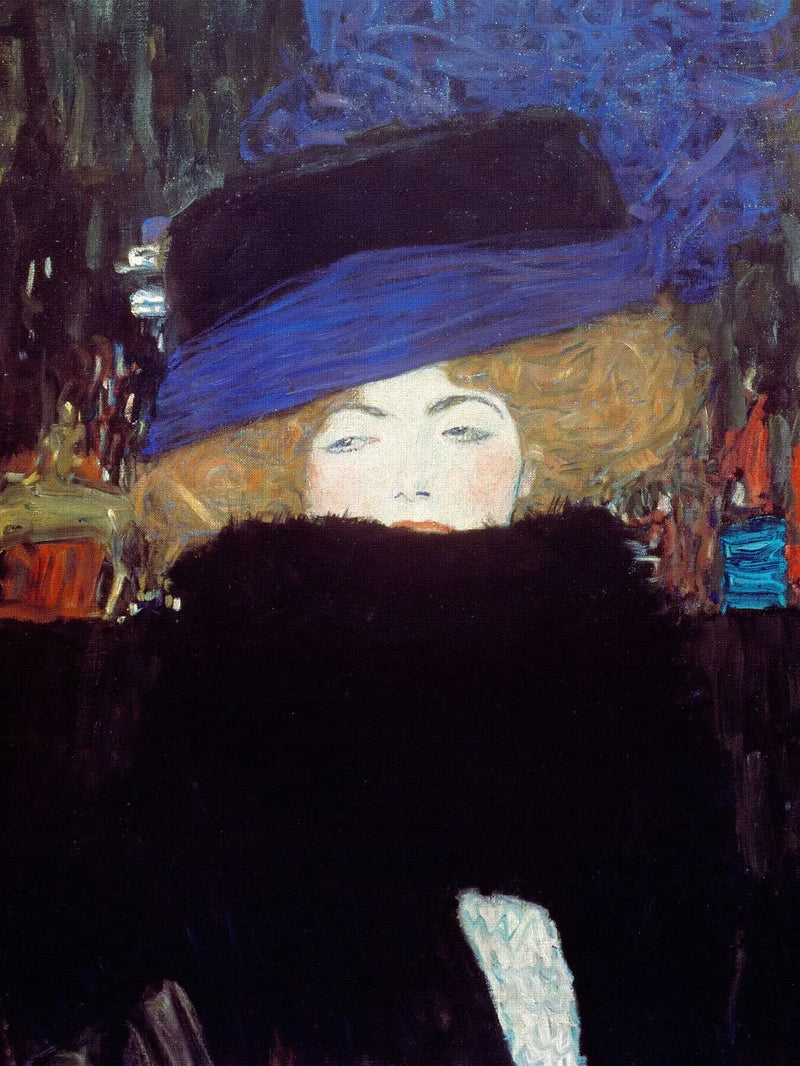 Woman with a Hat and Feather Boa - Gustav Klimt