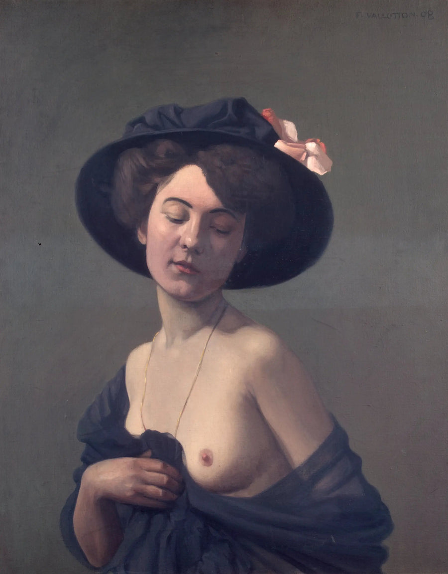 Woman with Black Hat - Félix Vallotton
