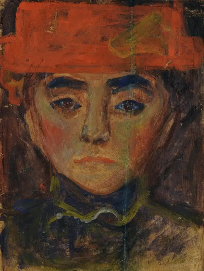 Woman with a Red Hat - Edvard Munch