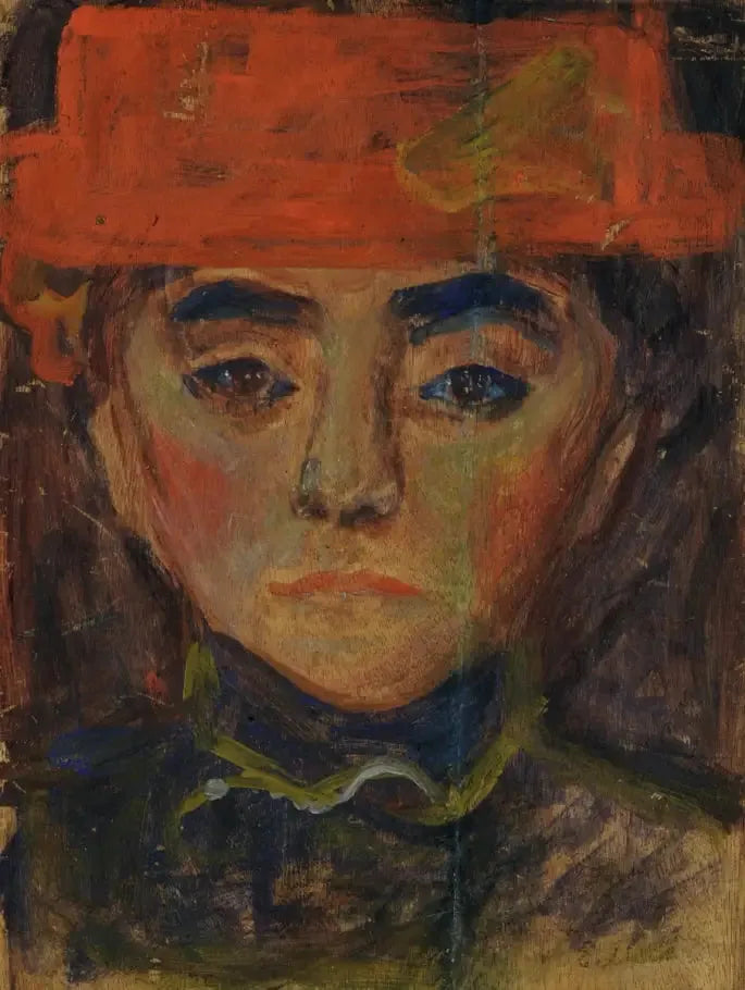 Woman with a Red Hat - Edvard Munch
