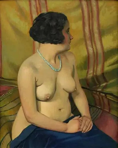Woman with Blue Necklace - Félix Vallotton