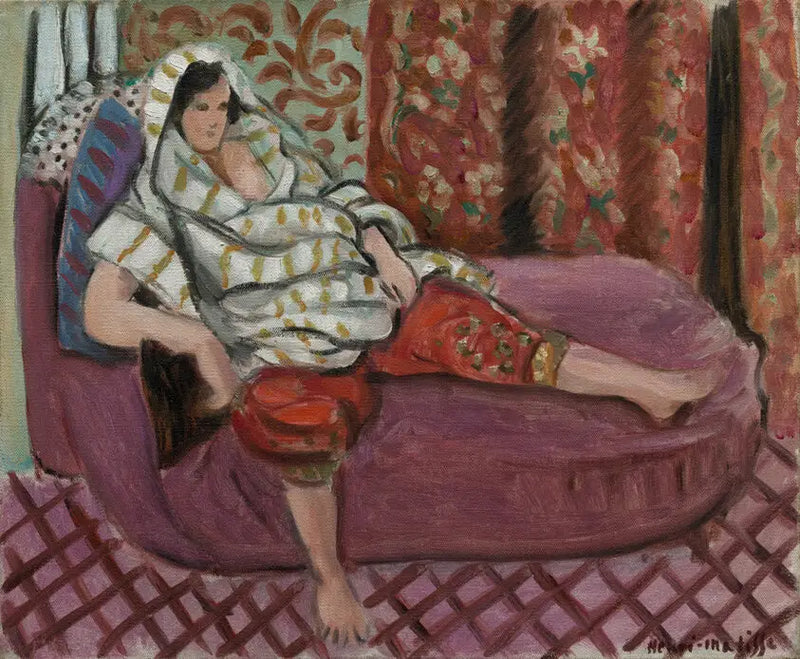 Woman on a Pink Sofa - Henri Matisse