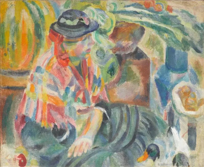 Woman at the Market (Portugal) - Robert Delaunay