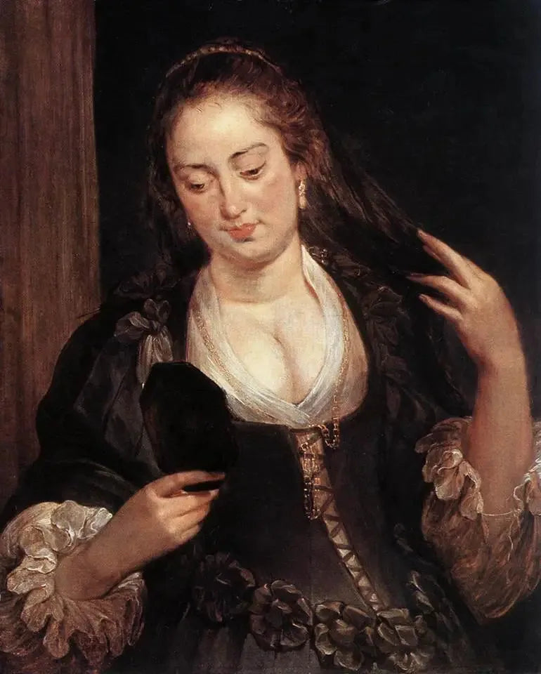 Woman at the Mirror - Peter Paul Rubens