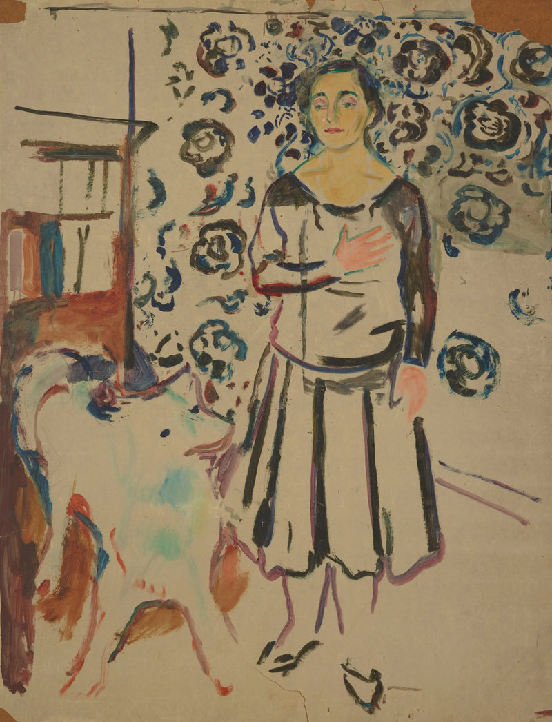 Woman with Samoyed - Edvard Munch