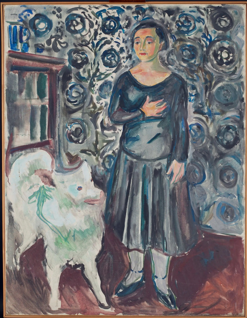Woman with Samoyed - Edvard Munch