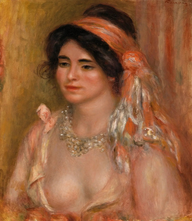 Woman with Black Hair (Young Woman with Black Hair, Bust) - Pierre-Auguste Renoir