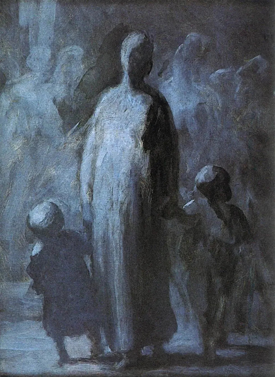 Woman with Two Children - Honoré Daumier