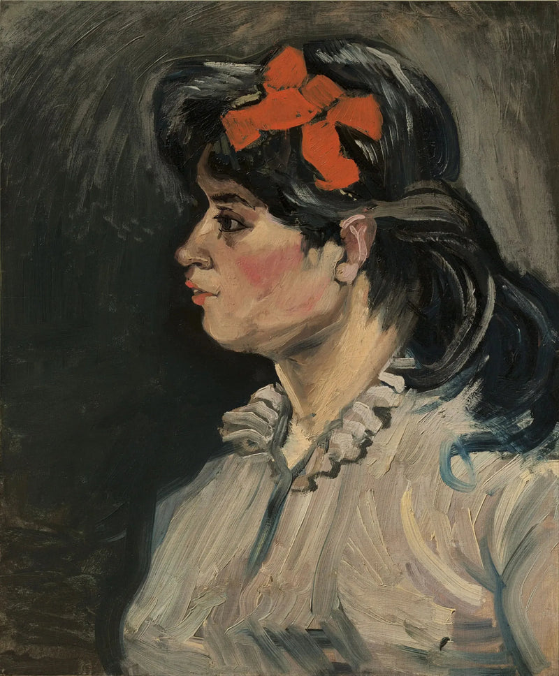 Woman with a red ribbon - Vincent van Gogh