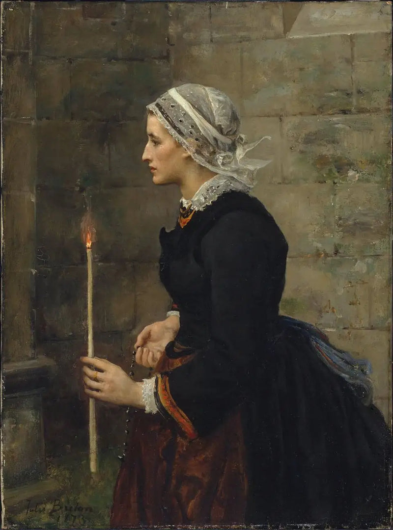 Woman with a Fine Candle - Jules Breton