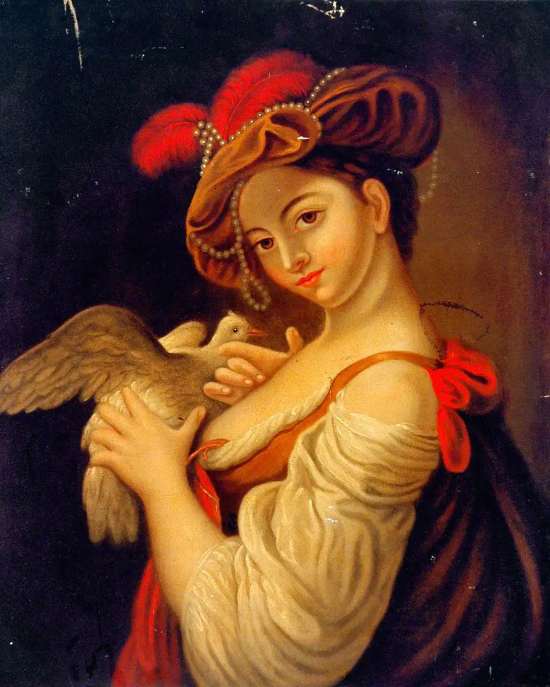 Woman with a dove - Louis Jean François Lagrenée