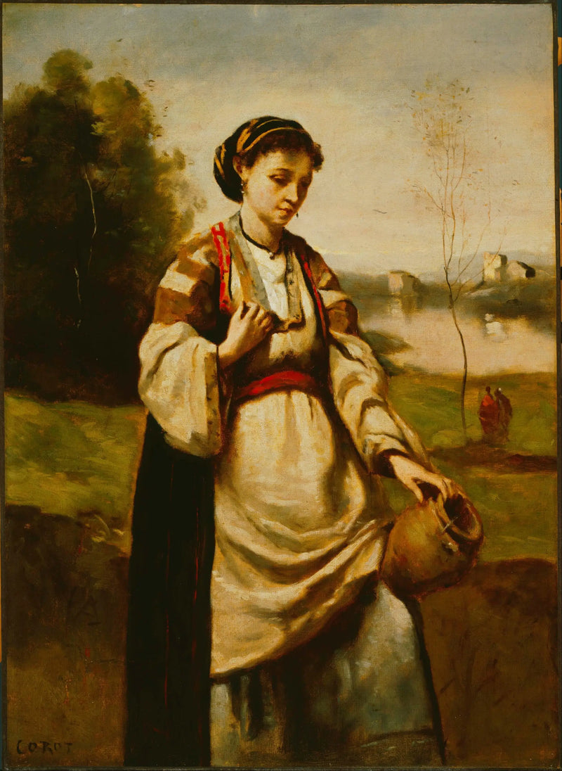 Woman with a Water Jug - Jean-Baptiste Camille Corot