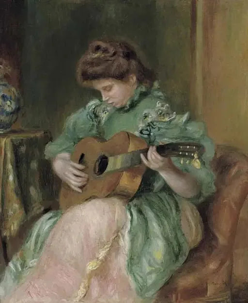 Woman with a Guitar - Pierre-Auguste Renoir