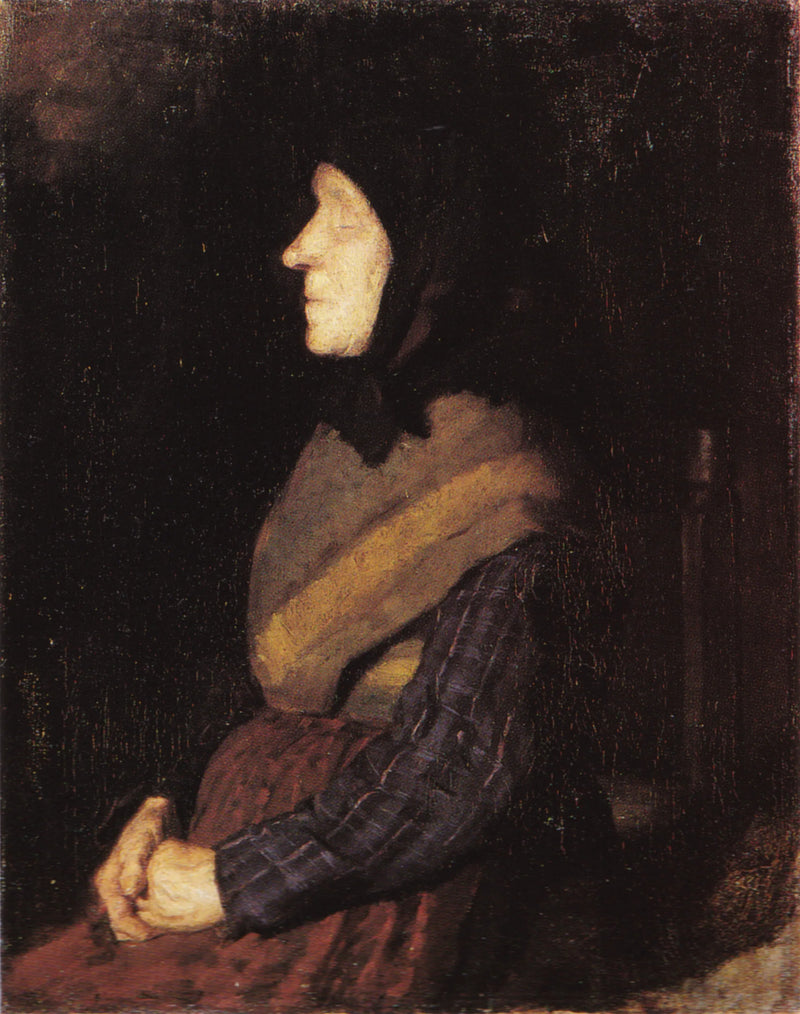 Blind Woman, Blue Donkey (Ane Christense Nielsdatter) - Anna Ancher