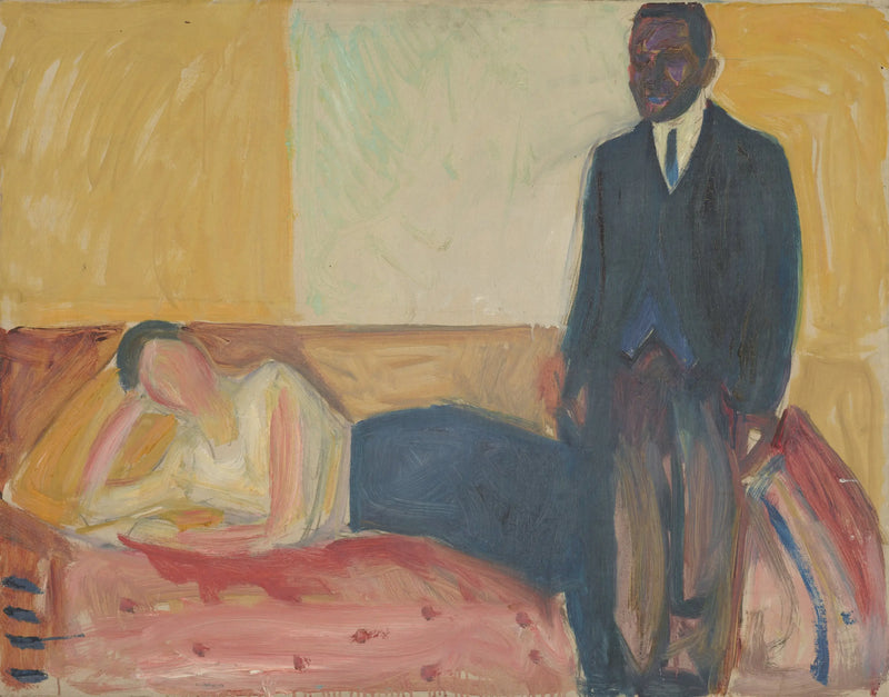 Reclining Woman and African Woman Standing - Edvard Munch