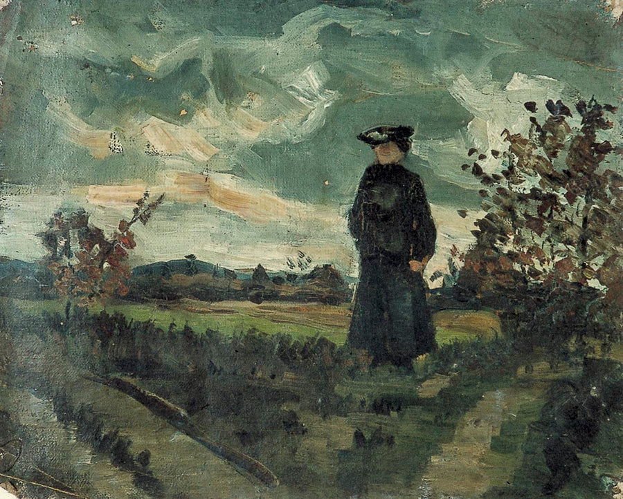 Femme dans le paysage - Theo van Doesburg