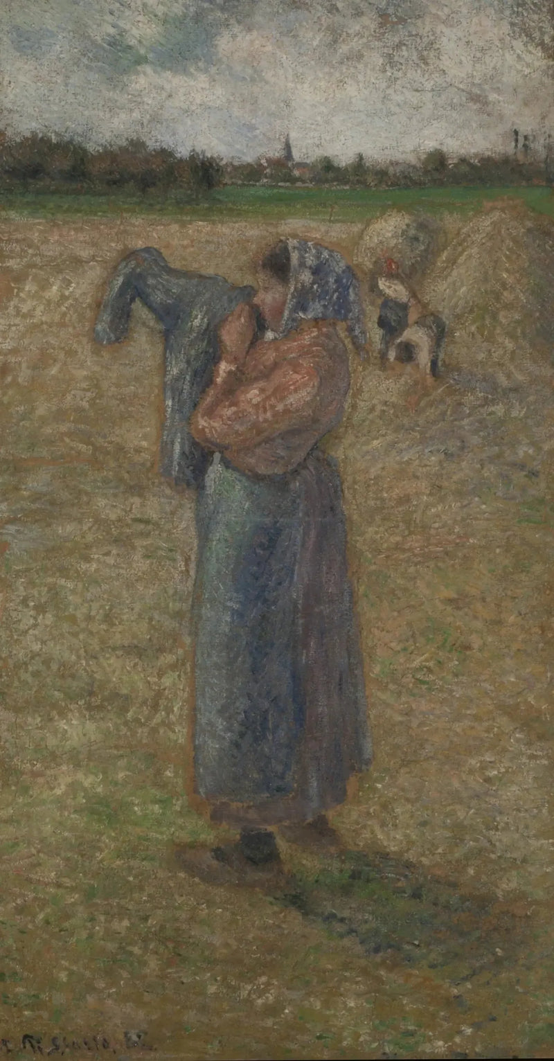 Woman in a Field - Camille Pissarro