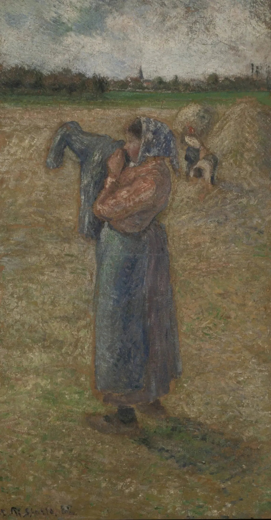 Woman in a Field - Camille Pissarro