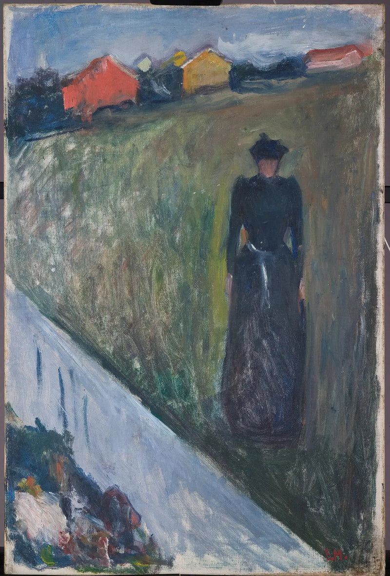 Woman in an Evening Landscape - Edvard Munch