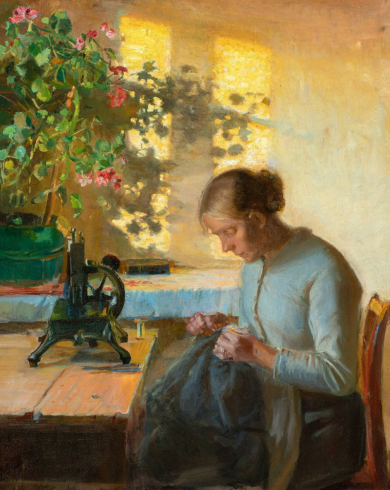 Fisherman's wife and seamstress - Anna Ancher