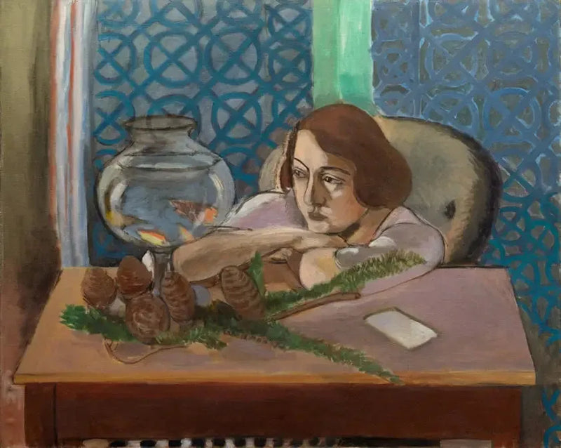Woman in front of an aquarium - Henri Matisse