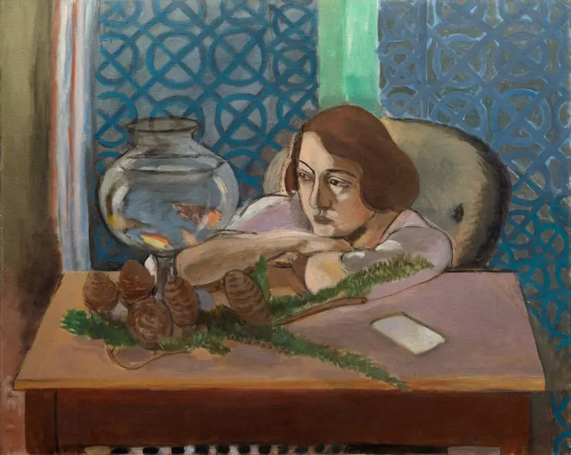 Woman in front of an aquarium - Henri Matisse