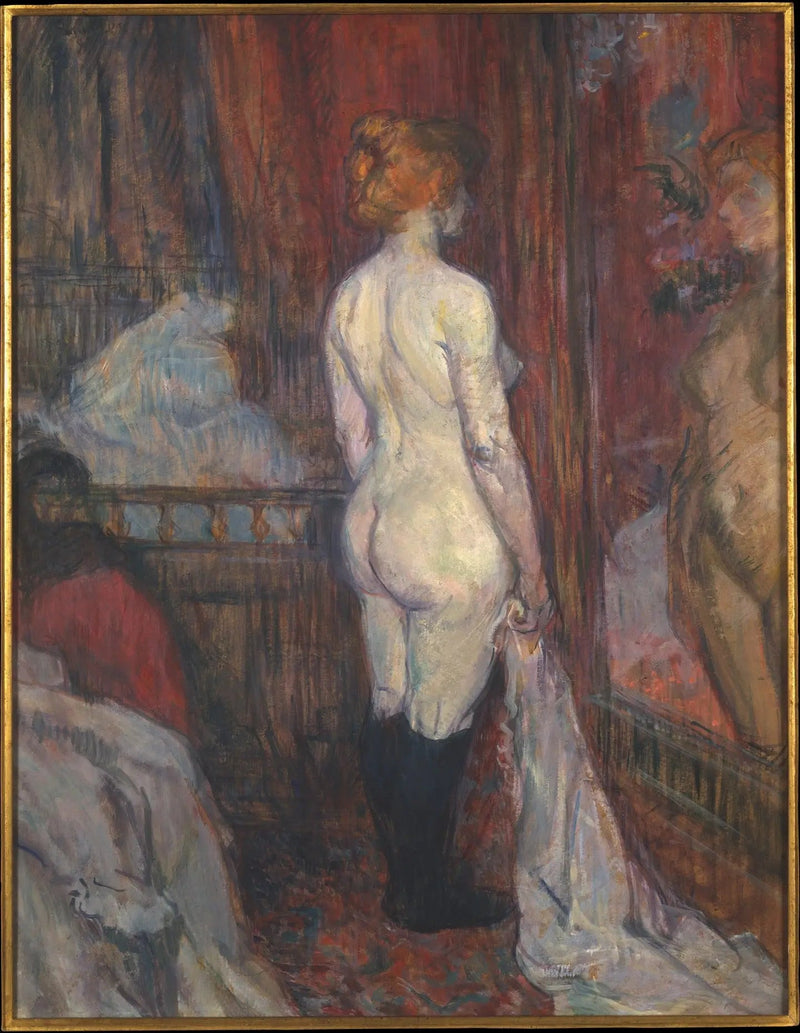 Woman in front of a mirror - Henri de Toulouse-Lautrec