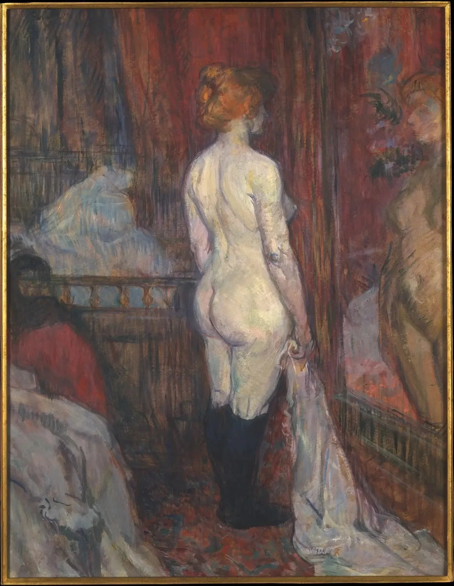 Femme devant un miroir - Henri de Toulouse-Lautrec image 1 reproduction artisanale de tableau