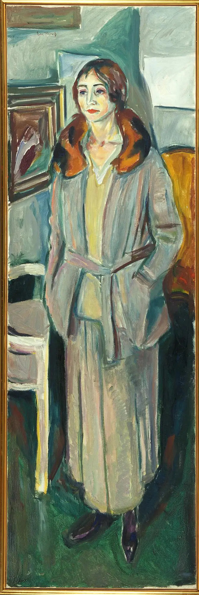 Reproduction du tableau « Femme en gris - Edvard Munch » par Alpha Reproduction en peinture à l’huile