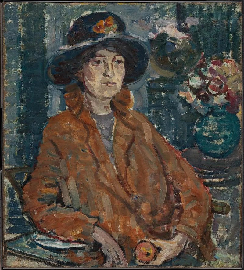 Woman in Brown Coat - Maurice Prendergast