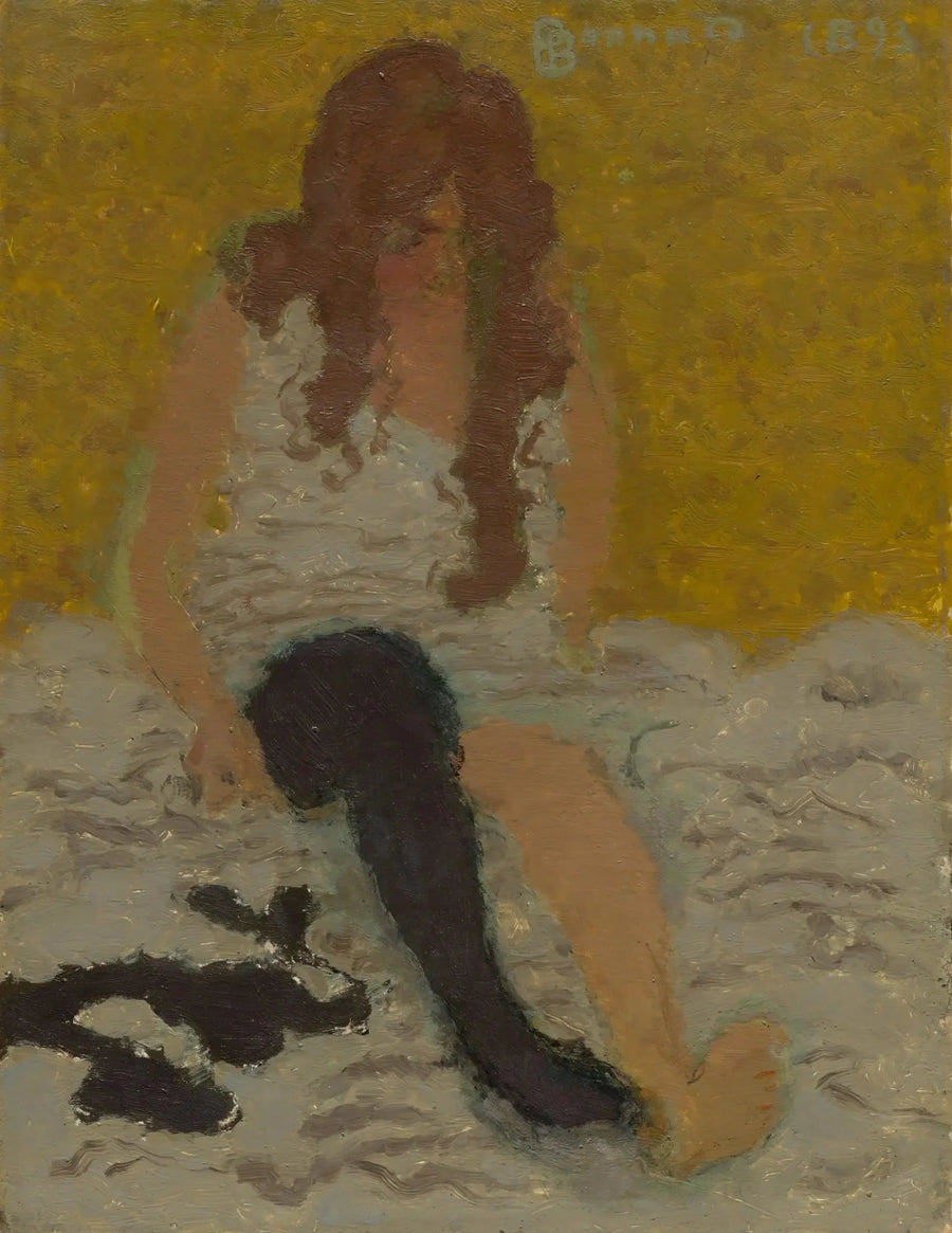 Woman Putting on Her Stockings - Pierre Bonnard