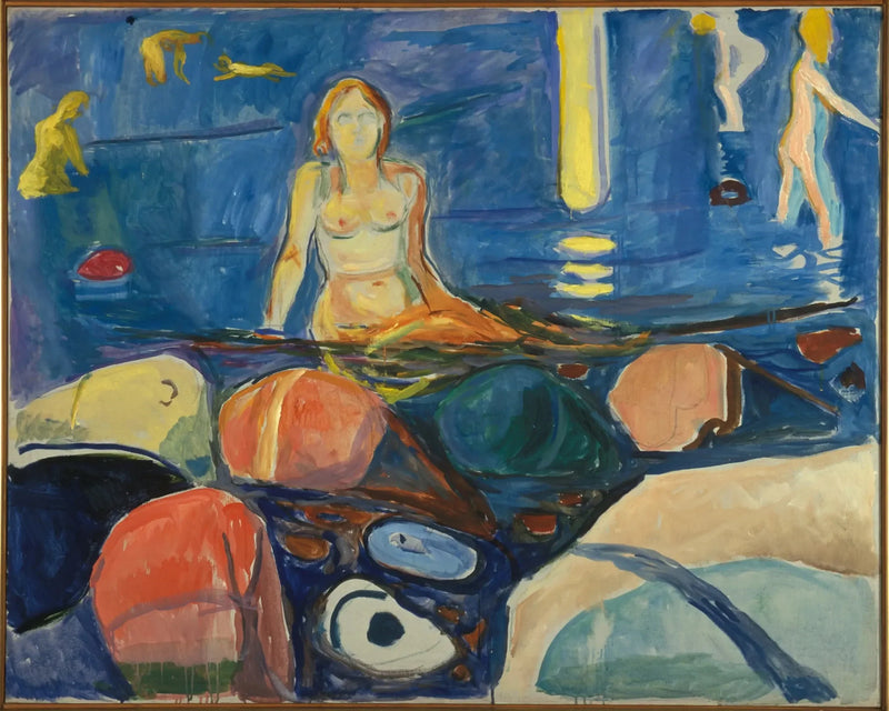 Woman and Children Bathing - Edvard Munch