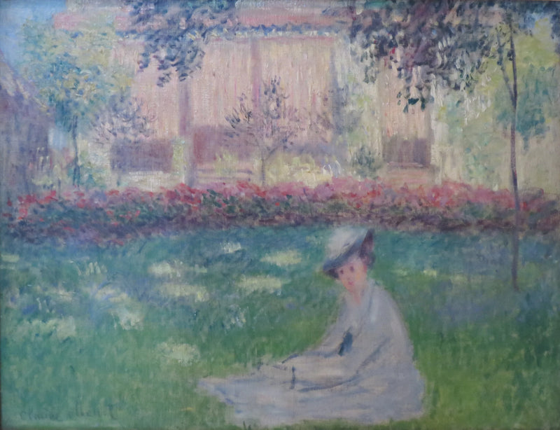 Woman sitting in the garden W407 - Claude Monet