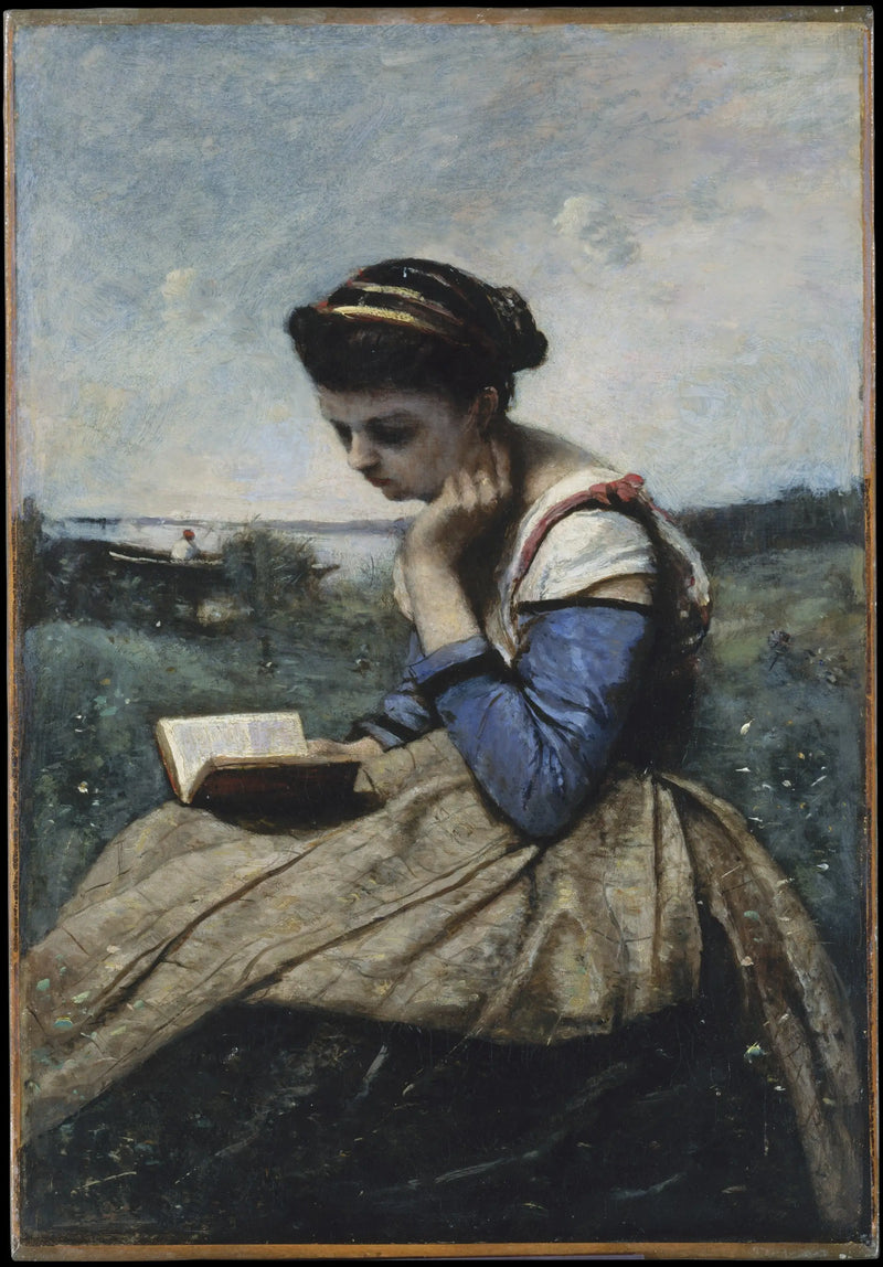 Woman Reading - Jean-Baptiste Camille Corot