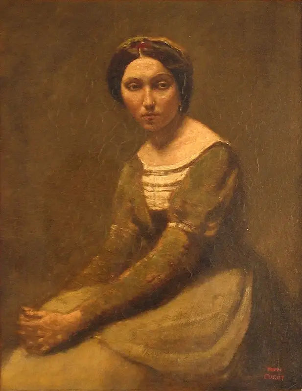 Woman Meditating - Jean-Baptiste Camille Corot