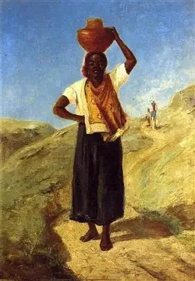 Black Woman Carrying a Jug on Her Head - Camille Pissarro