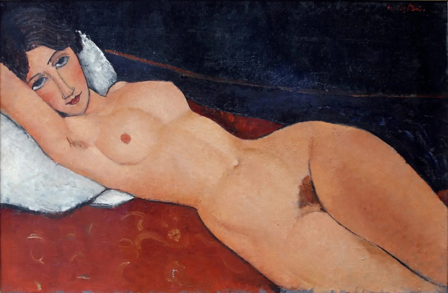 Reclining Nude on a Pillow - Amedeo Modigliani