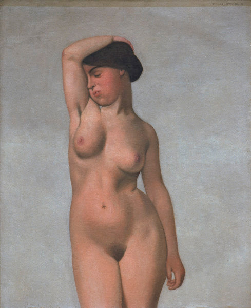 Nude woman with a lifted bra - Félix Vallotton