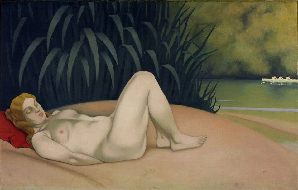 Nude Woman Sleeping by the Water - Félix Vallotton